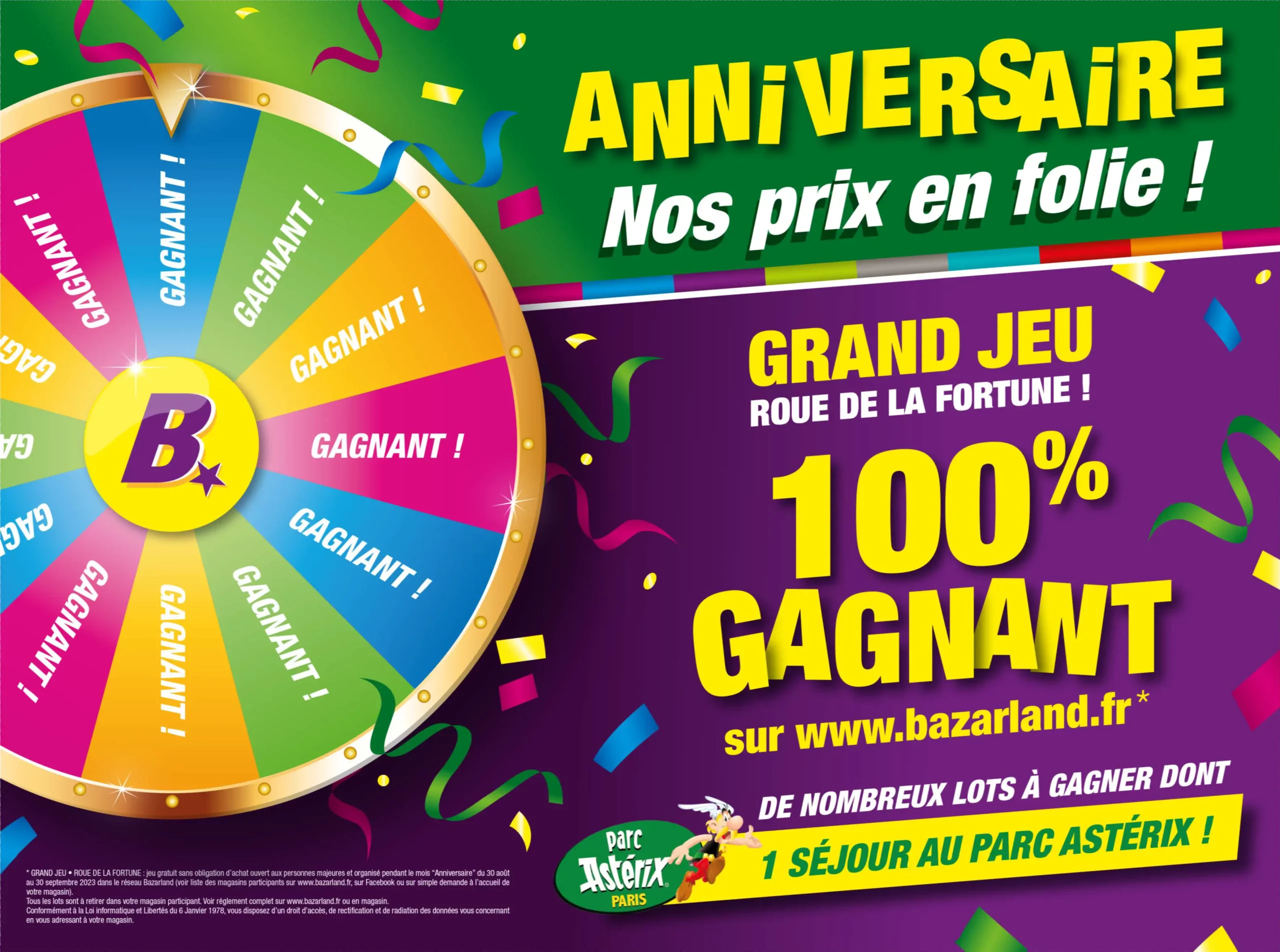 Remise de gain jeu anniversaire bazarland franchisés