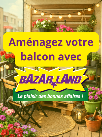 aménager balcon pas cher bazarland